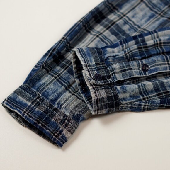 John Varvatos U.S.A. Reversible Plaid Cotton Shirt - Picture 10 of 14